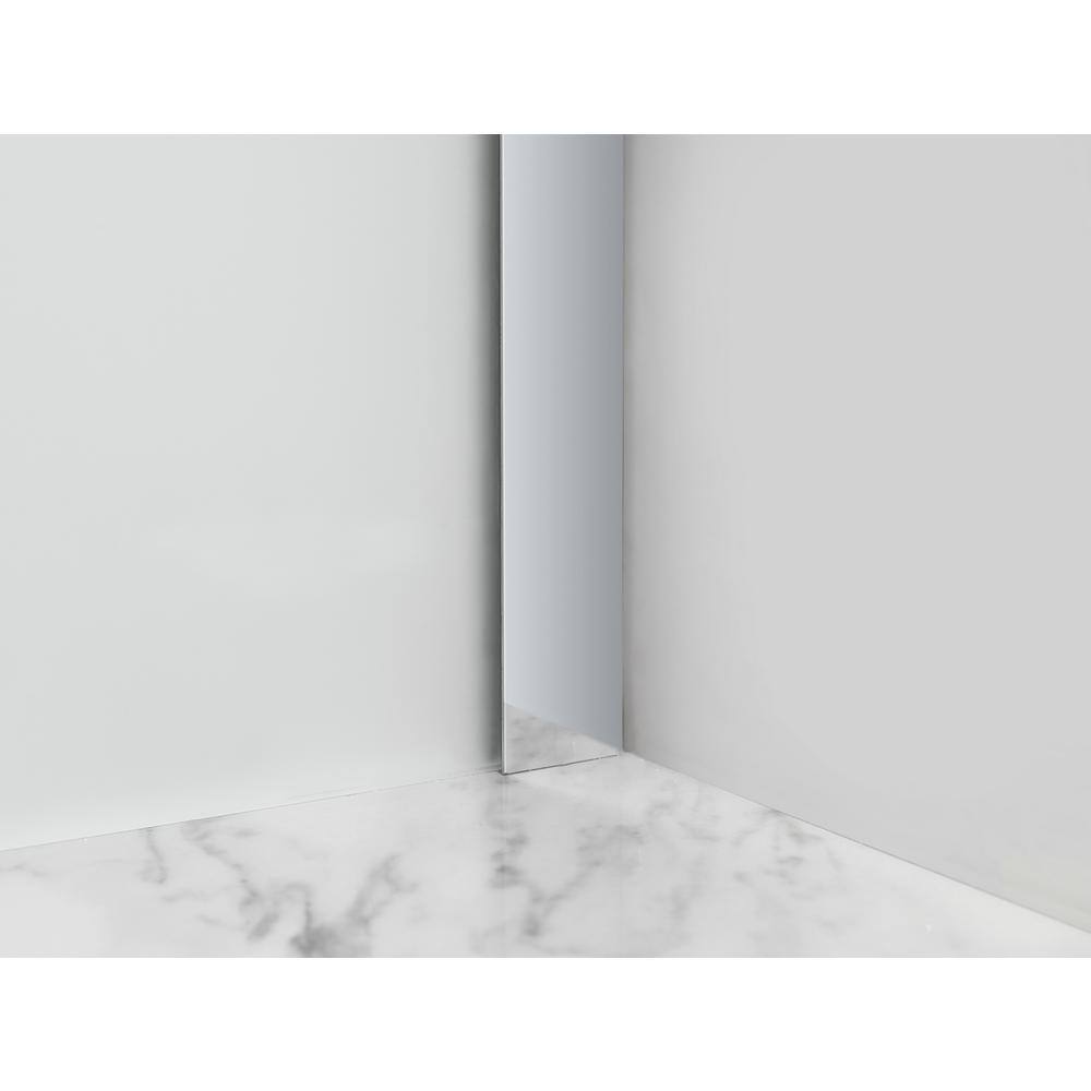 Coraline XL Polished Chrome Frameless Sliding Shower Enclosure with Frosted Glass