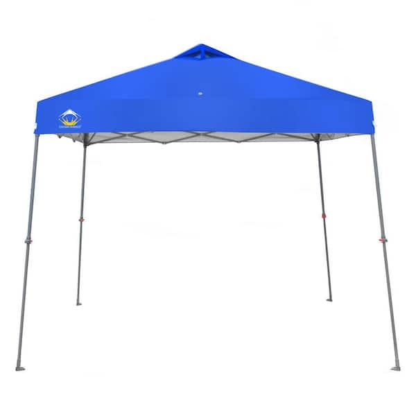 CROWN SHADES 11 ft. x 11 ft. Blue Pop Up Canopy with Carry Bag