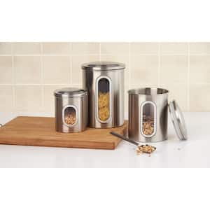 3-Piece Stainless Steel Canister Set