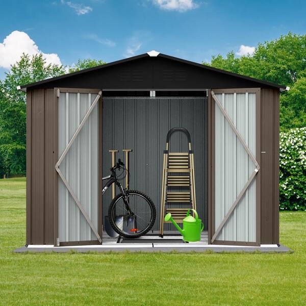 Boosicavelly 8 ft. W x 6 ft. D Metal Outdoor Storage Shed with