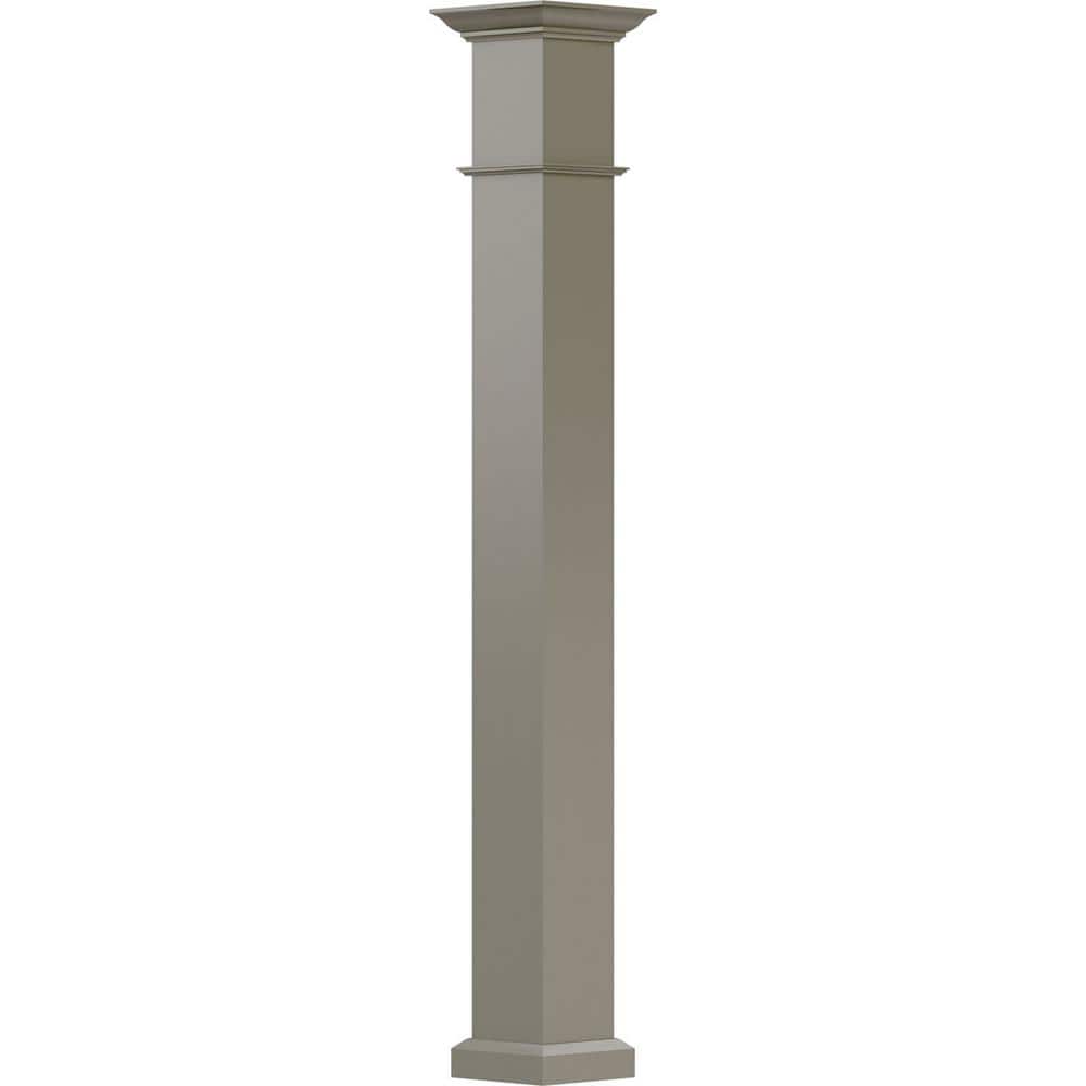 "8' x 7-1/4"" Endura-Aluminum Wellington Column, Square Shaft (For Post Wrap Installation), Non-Tapered, Wicker" price history on PriceWatchPro