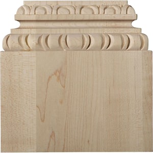 5-7/8 in. BW x 4-1/8 in. Top Width x 2 in. D x 6 in. H, Chesterfield Base Plinth, Maple (2-Pack)
