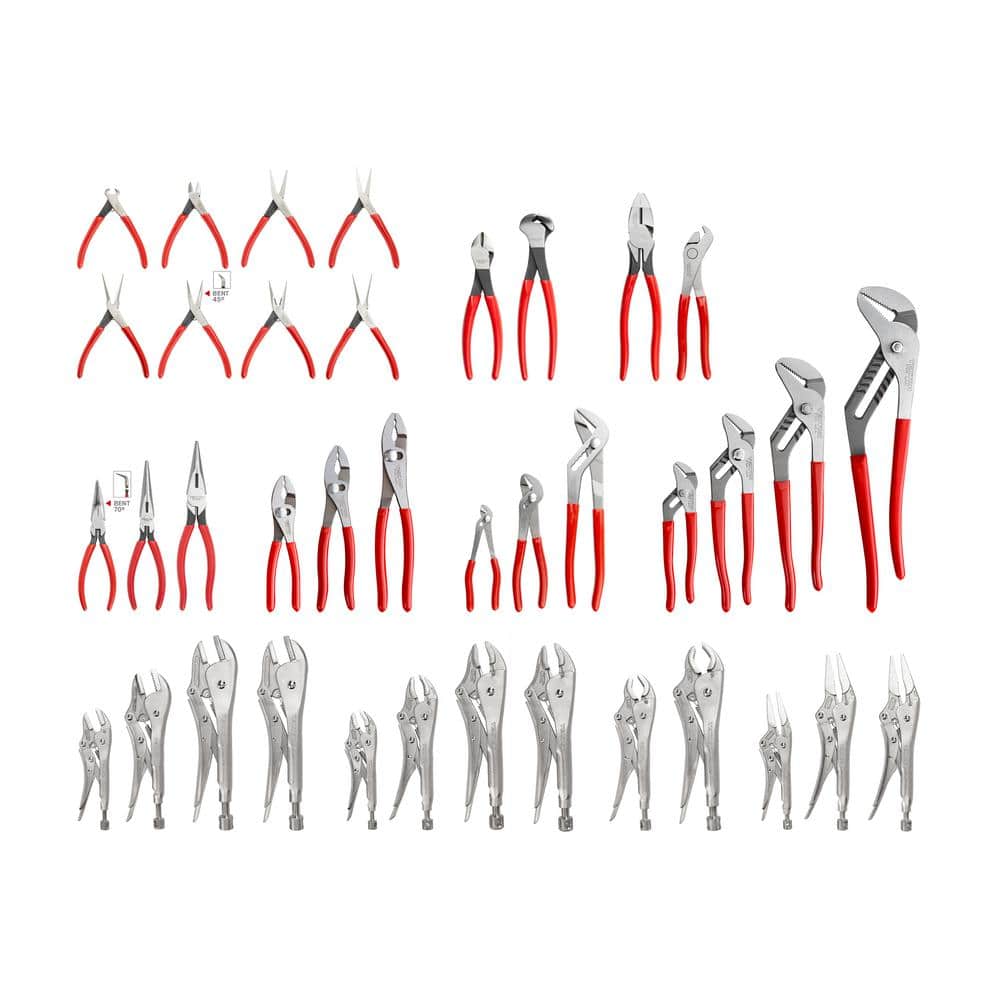 TEKTON 38-Piece Gripping, Cutting, Locking and Mini Pliers Set