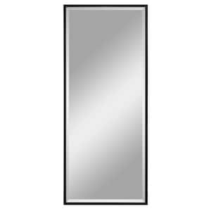Solna 59 in. x 25 in. Contemporary Rectangle Framed Black Full Length Mirror