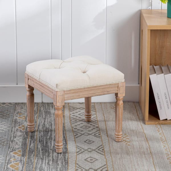 buttoned stool for dressing table