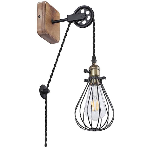 INNOBULE 4.72 in. 1-Light Black Matte Finish Wall Sconce