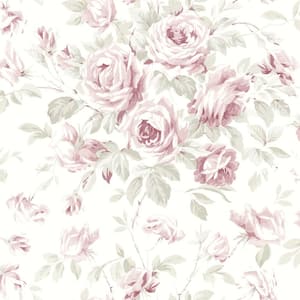 Manon Pink Rose Stitch Matte Pre-pasted Paper Wallpaper