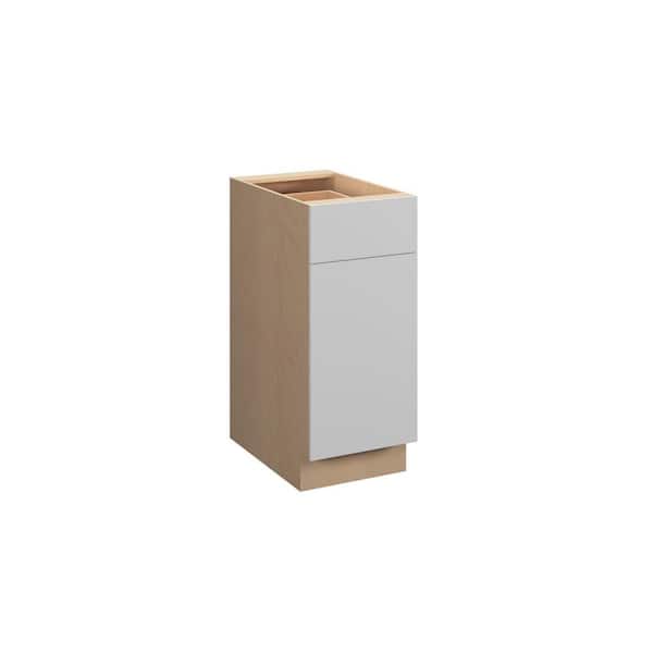 Ithaca Slab 15 in. W x 34.5 in. H x 24 in. D in Super White Plywood Assembled Base Cabinet