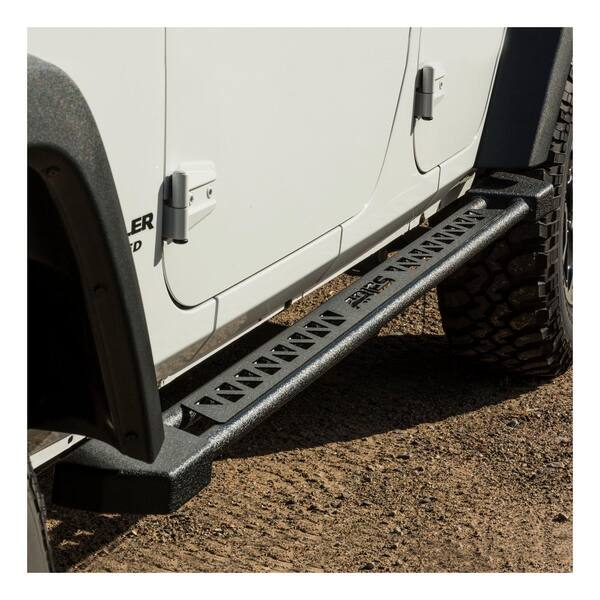 Aries Black Steel Rocker Step Guard Running Boards, Select Jeep