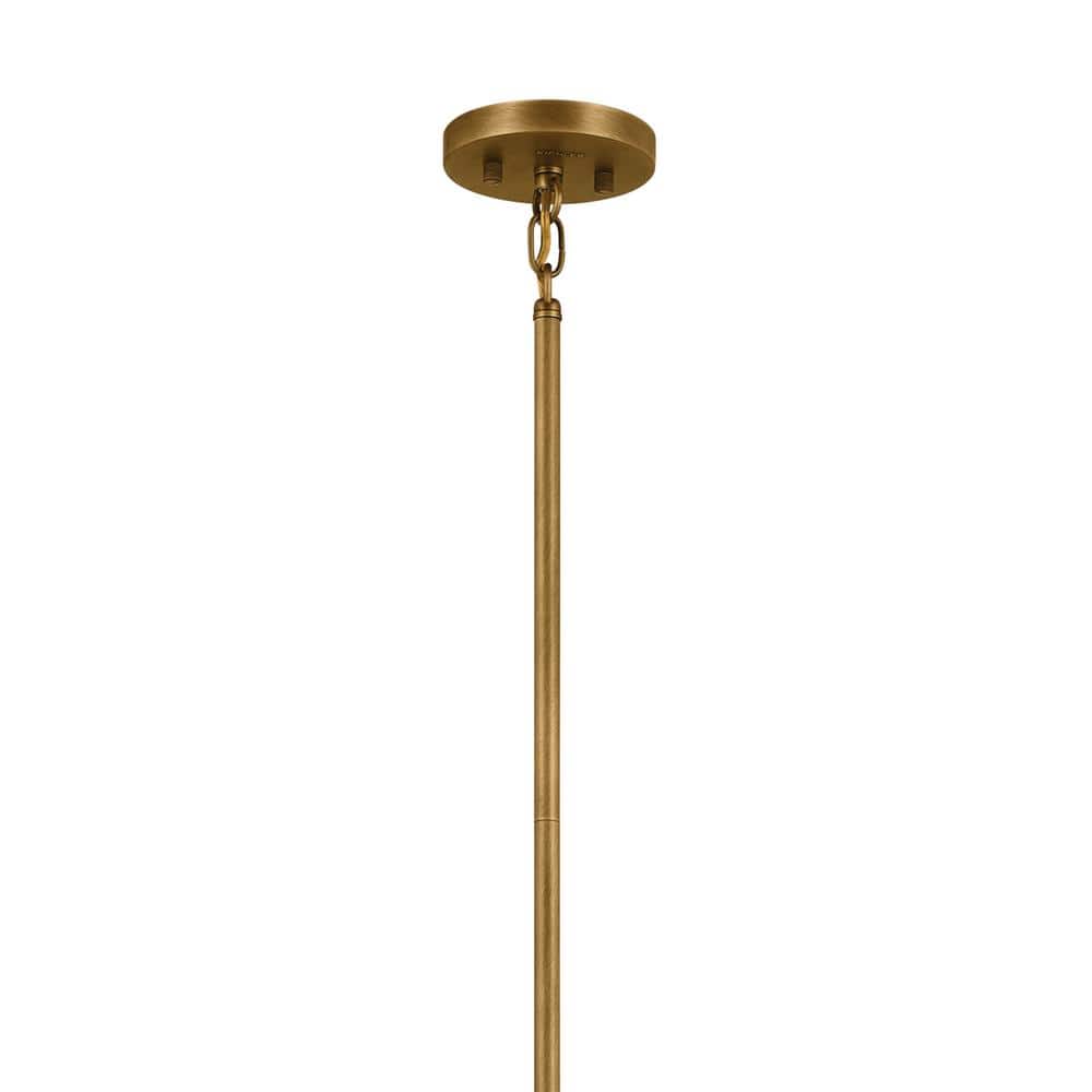 Erzo 48" Natural Brass 10-Light Candle Style Chandelier