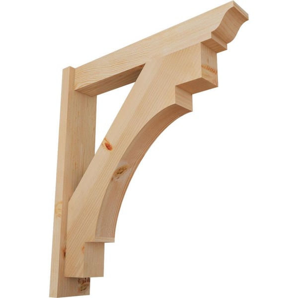 Ekena Millwork 6 in. x 32 in. x 28 in. Douglas Fir Merced Traditional Smooth Outlooker