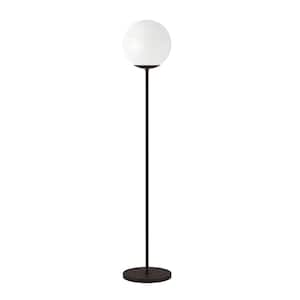 Theia Globe and Stem 63-1/2 in. Blackened Bronze Floor Lamp