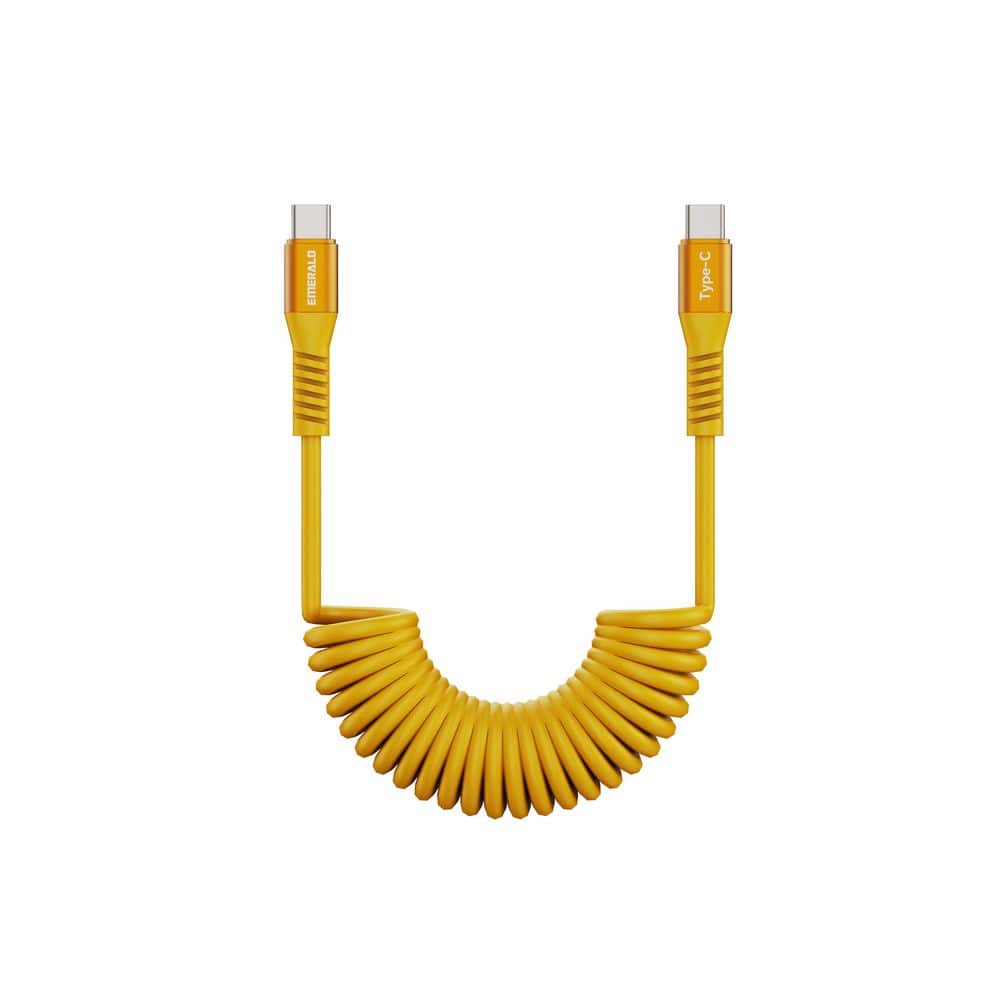 6ft Coiled USB-C to USB-C Cable, Fast Charging & High-Speed Data Transfer-Gold price history on PriceWatchPro