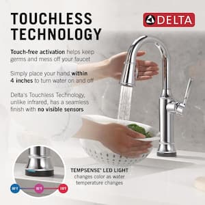 Renaldi Touch2O with Touchless Technology Single Handle Bar Faucet in Lumicoat Chrome