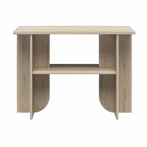 Novogratz Voler 15.75 in. in light oak rectangle Particle Board, Console Table with a style that fits many decors.
