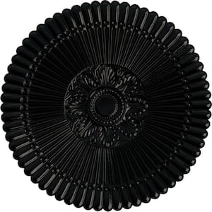 30 in. x 1-1/4 in. Nexus Urethane Ceiling Medallion (Fits Canopies up to 2-3/4 in.), Black Pearl