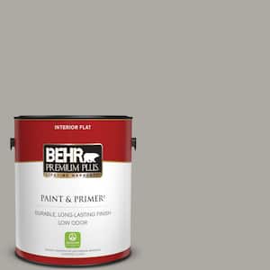 BEHR PREMIUM PLUS 5 gal. #PWN-10 Decorator White Flat Low Odor Interior  Paint & Primer 105005 - The Home Depot