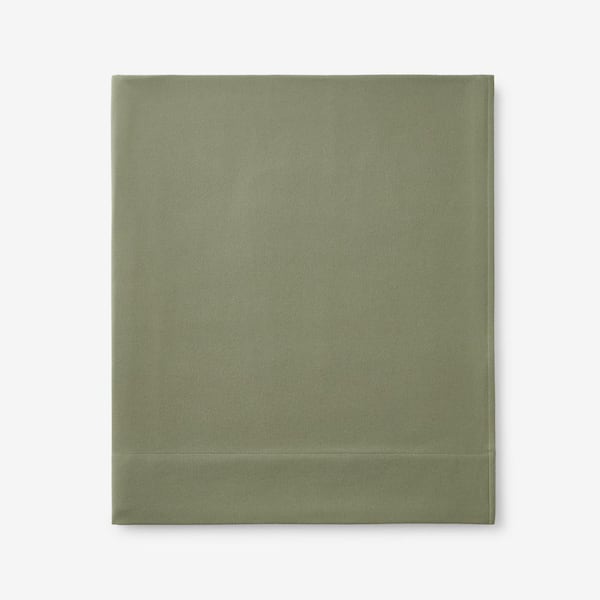 The Company Store Legends Hotel Moss Velvet Flannel Twin/Twin XL Flat Sheet