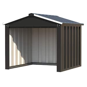 Outdoor Storage Shed 3 ft. W x 3 ft. D Metal Sheds Outdoor Storage (9 sq. ft.) for Backyard Garden Patio Lawn, Black
