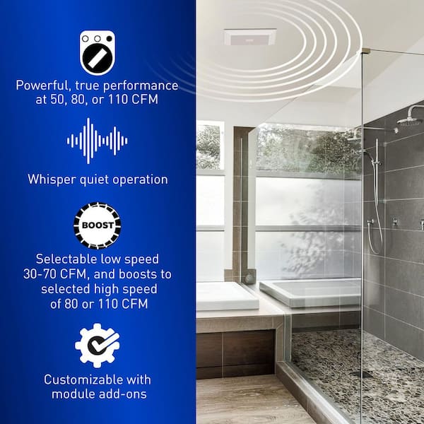 Panasonic WhisperGreen Select Pick-A-Flow 30 to 110 CFM Bathroom