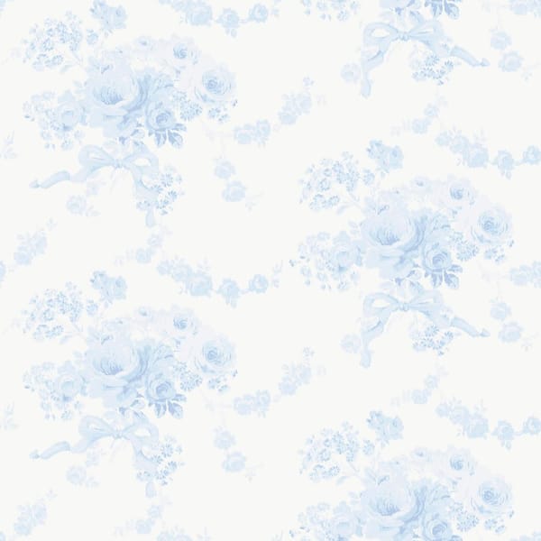 Champagne Harbor Powdered Blue Wallpaper