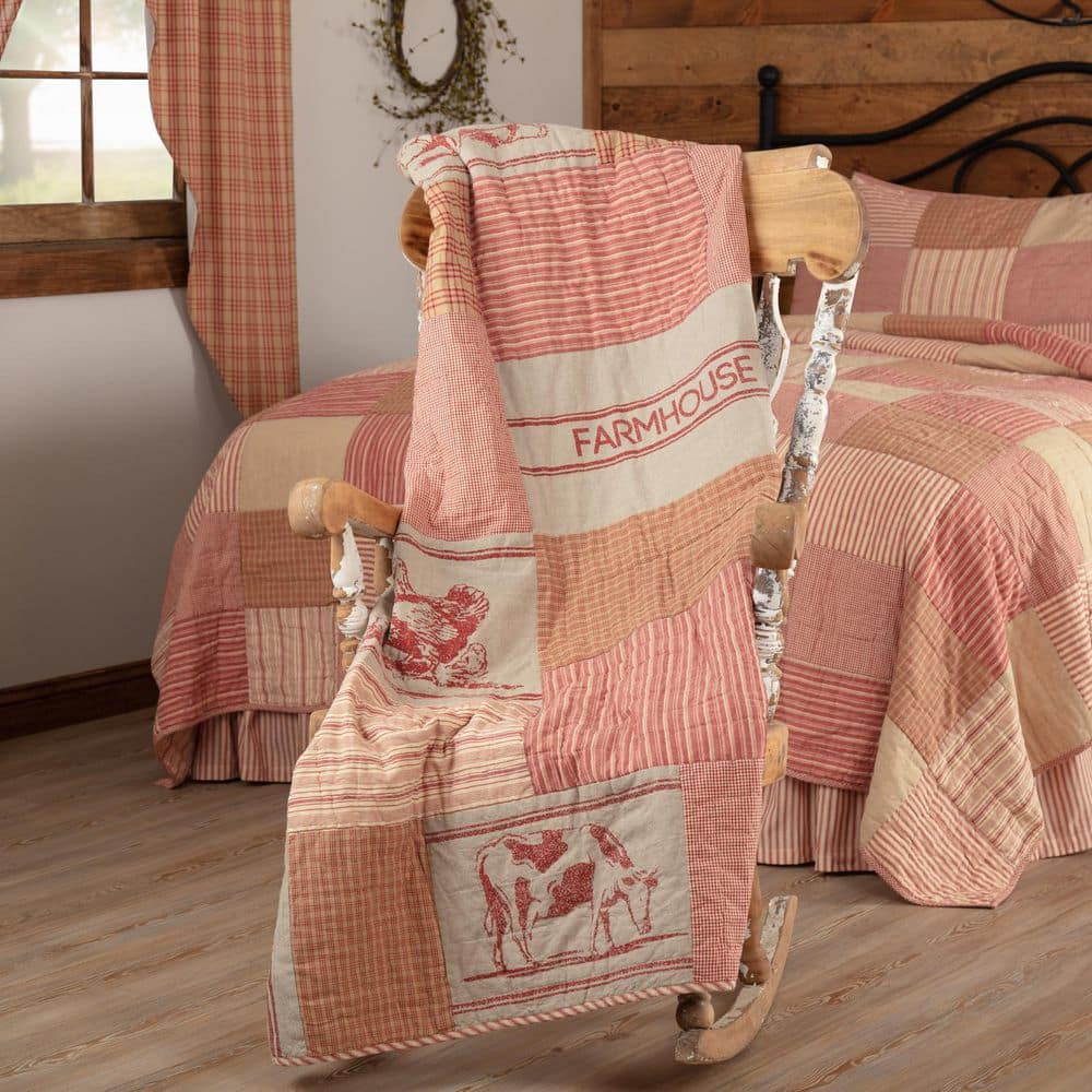 Sawyer Mill Red Farm Animal Quilted Cotton 60 in. x 50 in. Throw price history on PriceWatchPro
