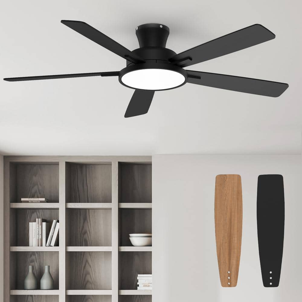 QRMOK T5 52 in. Indoor Ceiling Fan with Light, Ultra Silent Ceiling Fan ...