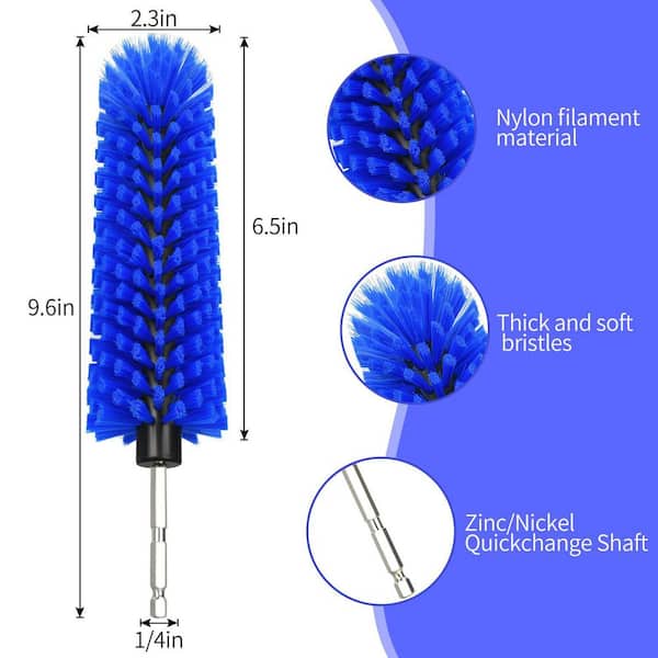 Mr. Detroit Drill Wheel Brush – Soft Wool Microfiber – Cleans Tires, Wheels & Rims – WB003
