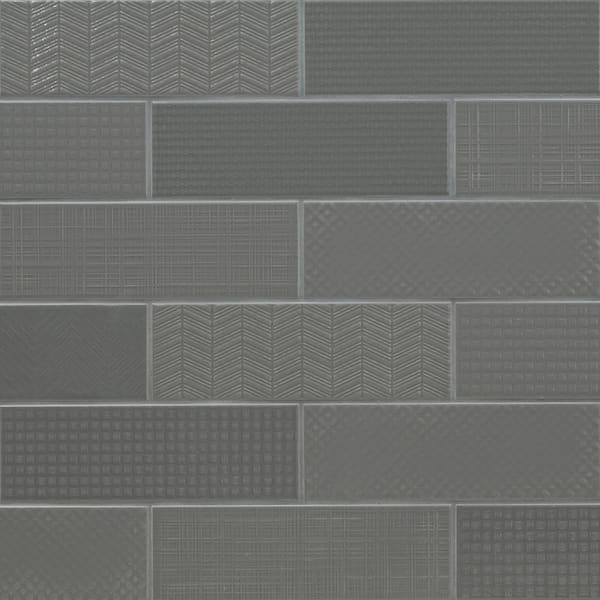 yummyページ MSI Take Home Tile Sample - Citylights Graphite 3D Mix 4 in