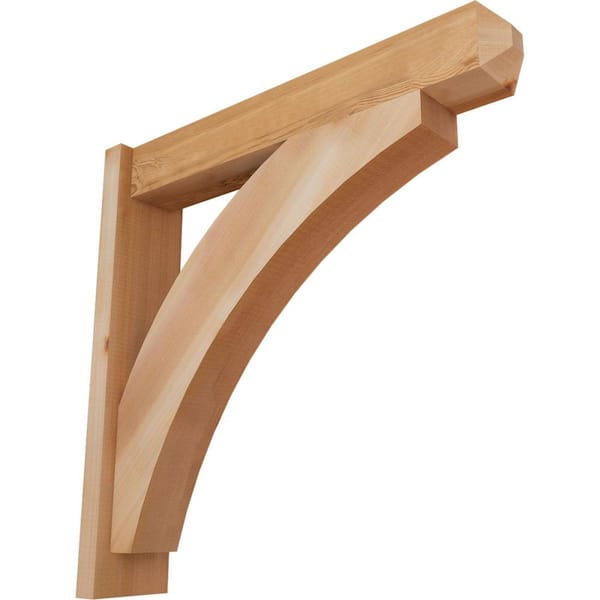 Ekena Millwork 6 in. x 28 in. x 28 in. Western Red Cedar Thorton Craftsman Smooth Outlooker