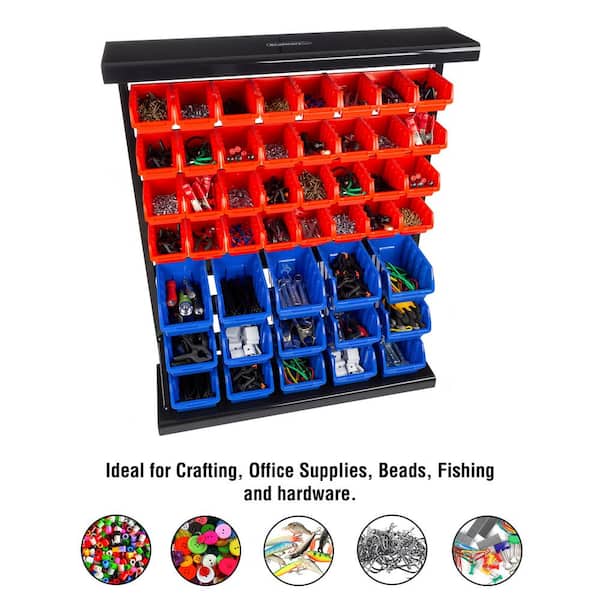Fleming Supply 57-Compartment Plastic Small Parts Organizer in the