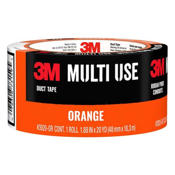 3M 1.88 in. x 20 Yds. Multi-Use Orange Colored Duct Tape (1 Roll)