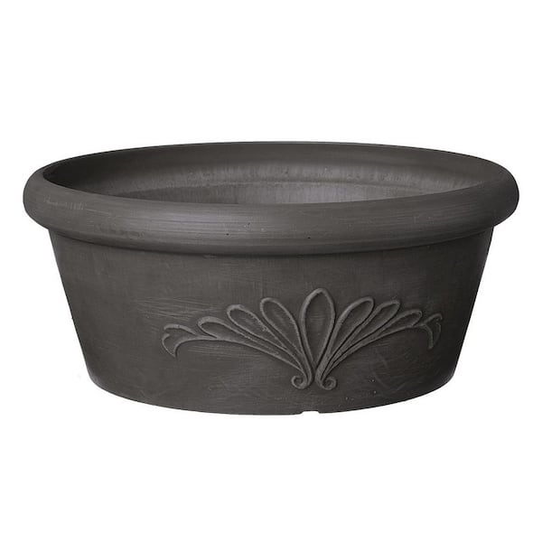8 in. x 3 in. Dark Charcoal PSW Bulb Pan Pot