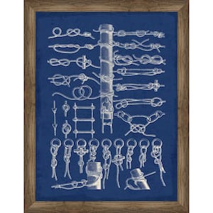 Nautical Knots Framed Giclee Sailing Art Print 28 in. x 36 in.