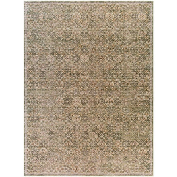 Galey Alix x Livabliss Myrtle Avenue II Vintage Damask Area Rug, 8'10 in. x 12'2 in. (9' x 12'), Dark Brown