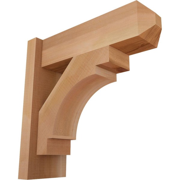 Ekena Millwork 6 in. x 16 in. x 16 in. Western Red Cedar Merced Craftsman Smooth Outlooker