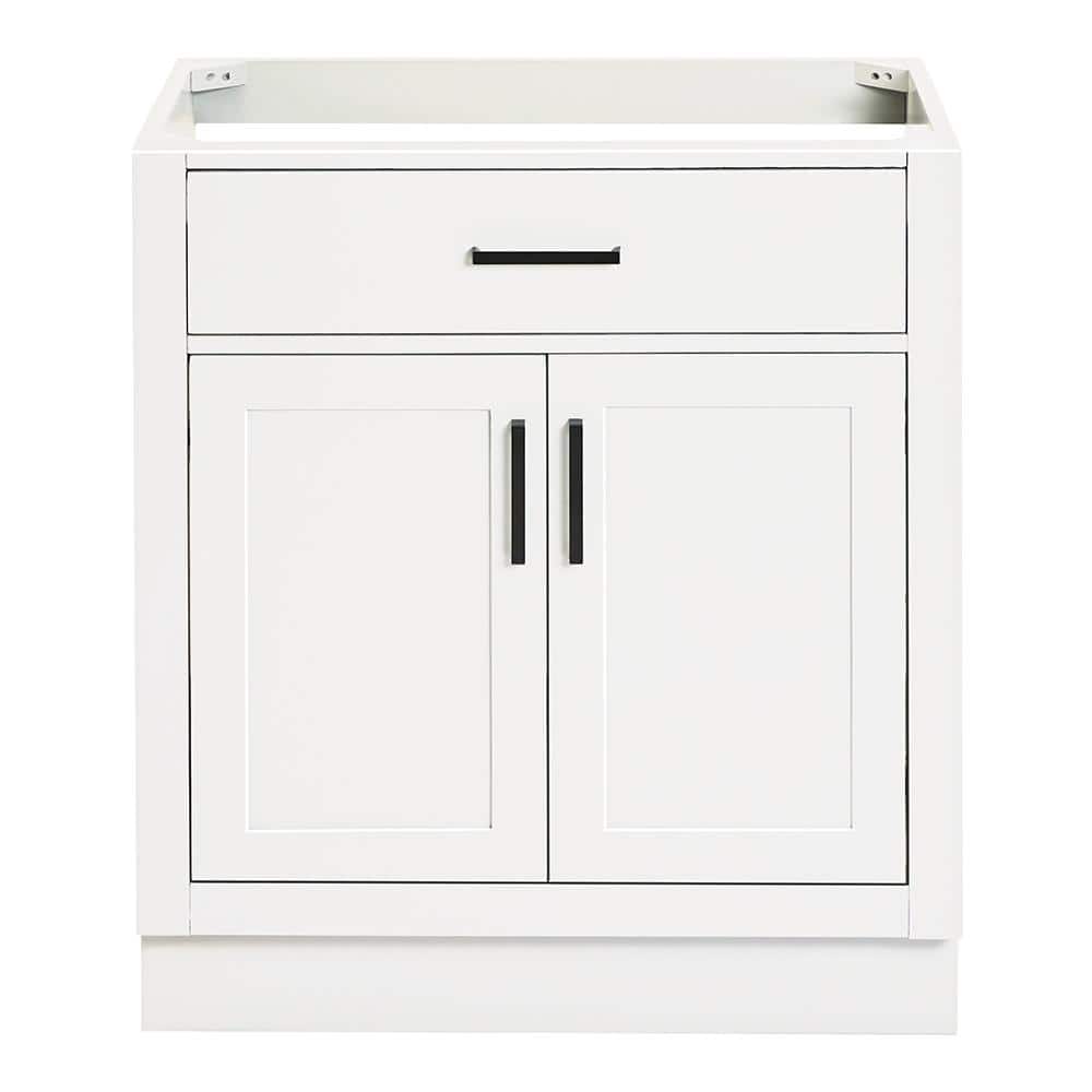 Hepburn 30" White Hardwood Single Freestanding Vanity Cabinet