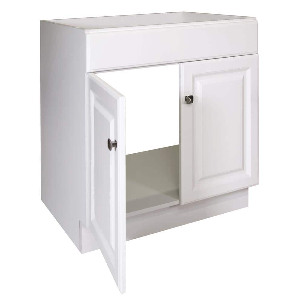 Wyndham 30" White MDF Freestanding Bathroom Vanity Cabinet