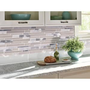 White Wave Interlocking 12 in. x 12 in. Multi-Surface Glass Metal Look Mesh-Mounted Mosaic Wall Tile (1 sq. ft./Each)