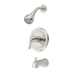 Impressions Collection Single-Handle Tub & Shower Trim Kit in Brushed Nickel with Slip-On Diverter (Valve Not Included)