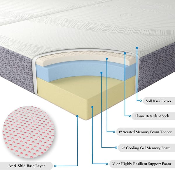 CoolSoft Queen Soft Memory Foam 6 in. Folding Mattress