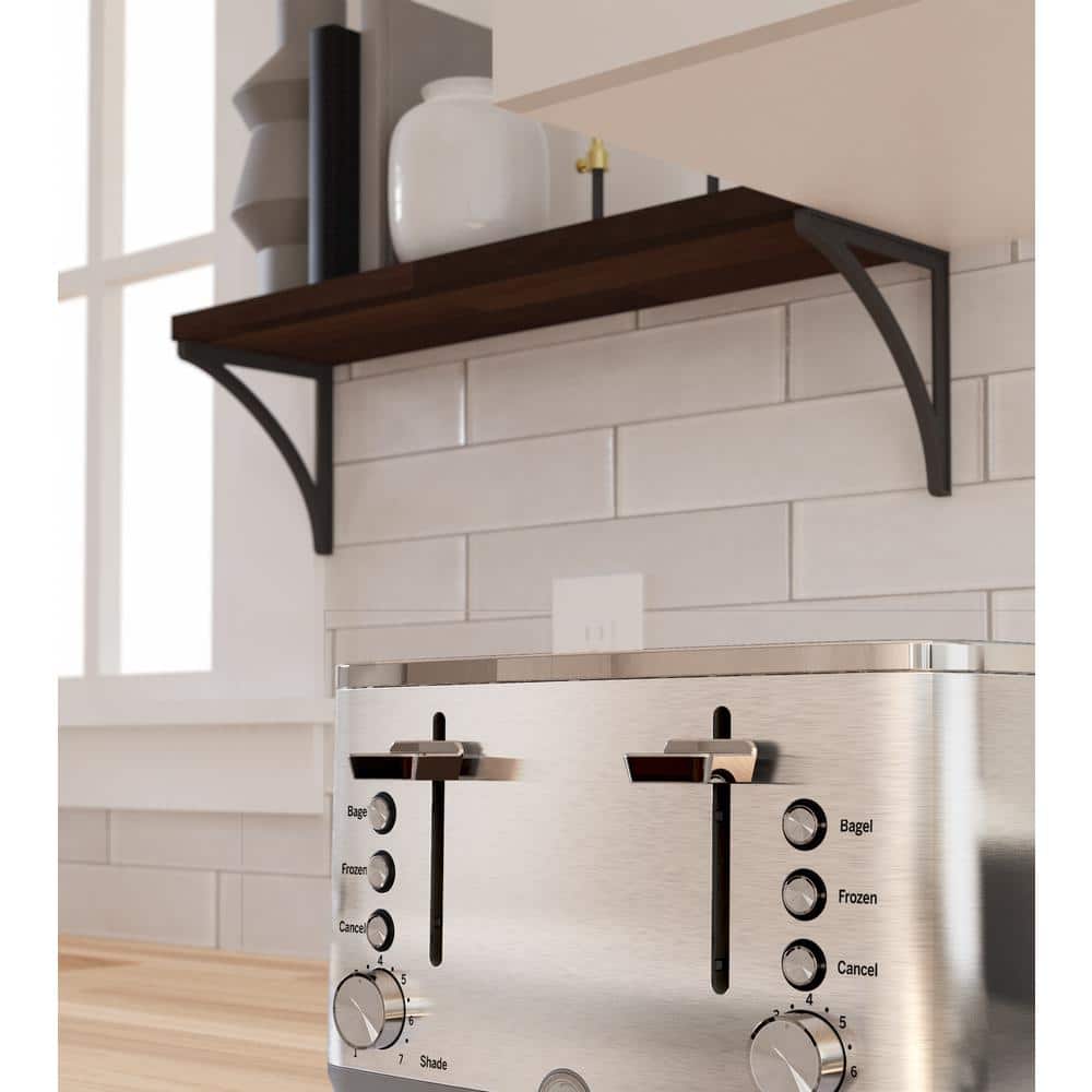 Stainless Steel 4-Slice Toaster with Wide Slots and Crumb Tray