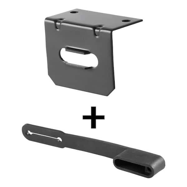 Combo Kit, 4-Way Flat Connector Dust Cover with 4-Way Flat Connector Mounting Bracket, Universal
