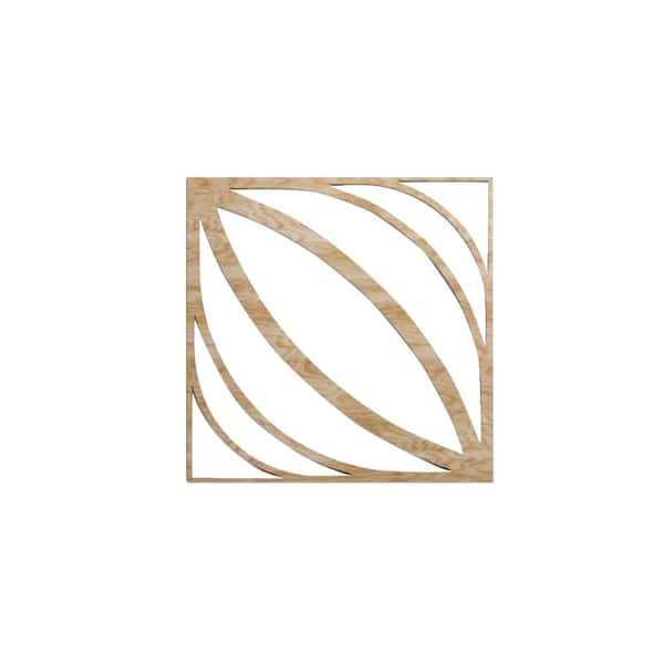 7-3/8 in. x 7-3/8 in. x 1/4 in. Red Oak Extra Small Otis Decorative Fretwork Wood Wall Panels (50-Pack)