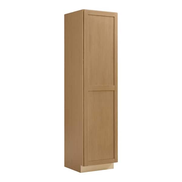 Avondale 24 in. W x 96 in. H x 24 in. D Ready To Assemble Plywood Shaker Utility Pantry Cabinet in White Oak