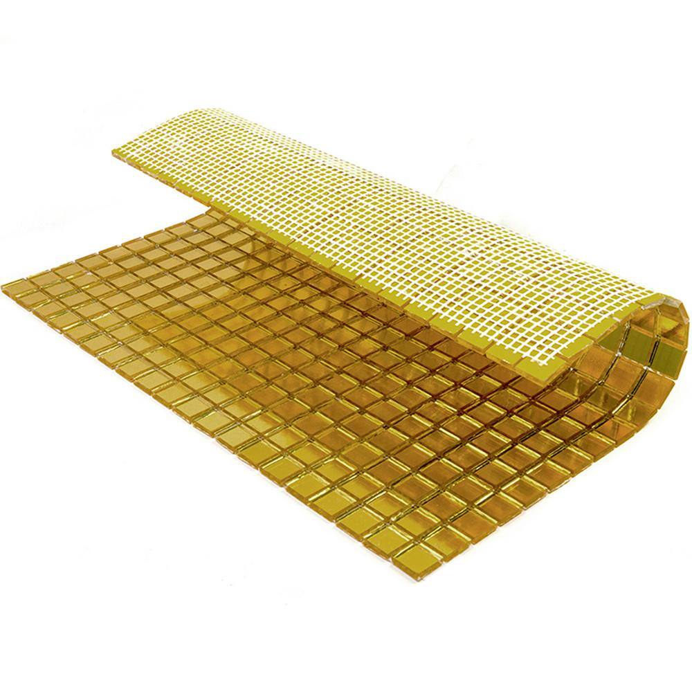 Altin 11.6" x 11.6" Iridescent Glass Mosaic Tile