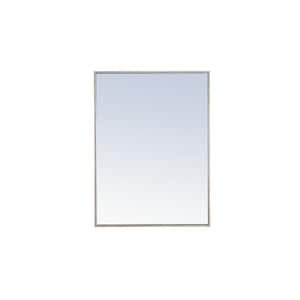 Timeless Home 24 in. W x 32 in. H x Contemporary Metal Framed Rectangle Silver Mirror