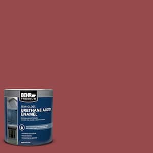 1 qt. #M140-6 Circus Red Semi-Gloss Enamel Urethane Alkyd Interior/Exterior Paint