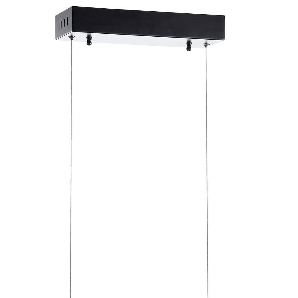 Ali 34.5" Matte Black Modern LED Metal Linear Pendant