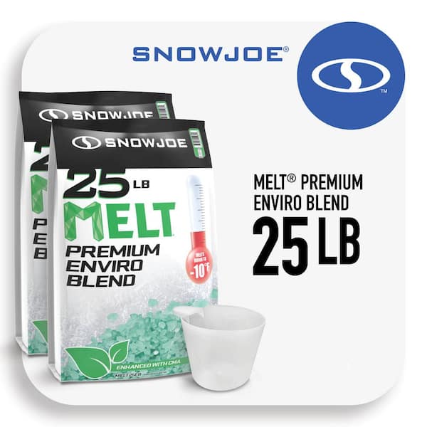 Snow Joe Melt 25 lbs. Premium Environmentally-Friendly Blend Ice Melt Bundle (Includes 2 x 25 lbs. Re-Sealable Bags and Scooper)